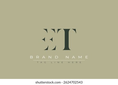 EET abstract letter logo design. This logo is designed by three abstract letters.