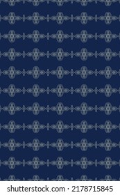 Ethnische indische Drucke und Muster. Dekoraum des traditionellen Nationalstaates: Tapete, weißer und blauer Hintergrund 
