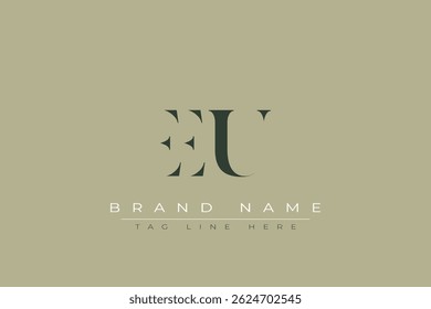 EEU abstract letter logo design. This logo is designed by three abstract letters.