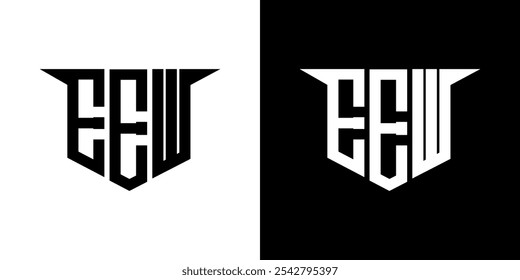 EEW letter logo design with white background in illustrator, vector logo modern alphabet font overlap style, calligraphy designs for logo, Poster, Invitation, etc.
