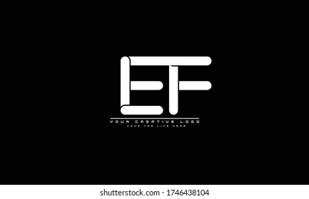 EF EF abstract vector logo monogram template