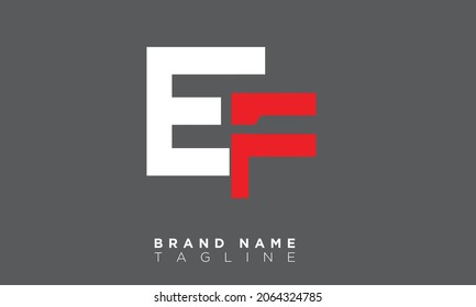 EF Alphabet letters Initials Monogram logo FE, E and F