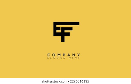 EF Alphabet letters Initials Monogram logo FE, E and F