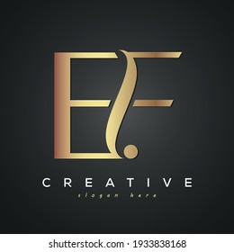 Logo de la carta de lujo creativa EF 