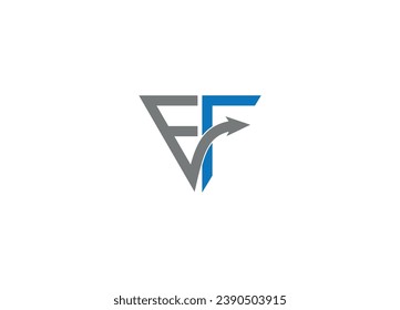 ef creative modern logo design vector icon template