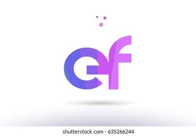 ef e f alphabet letter purple pink magenta blue colorful creative colors text dots creative company logo vector icon design template