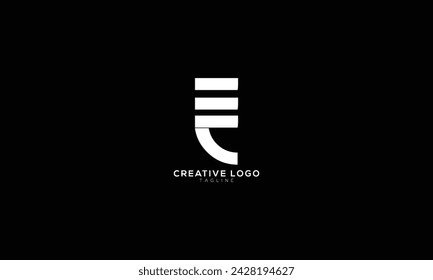 EF EC FE Abstract initial monogram letter alphabet logo design