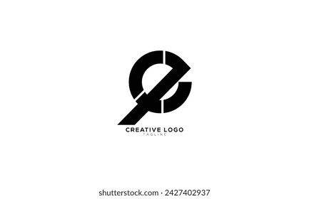 EF FE Abstract initial monogram letter alphabet logo design