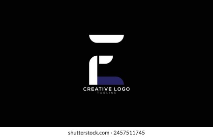 EF FE Abstract initial monogram letter alphabet logo design