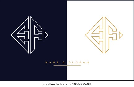 EF ,FE Abstract Letters Logo Monogram