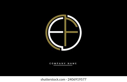 EF, FE Abstract Letters Logo Monogram