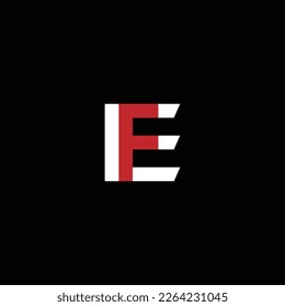 EF or FE abstract outstanding professional business awesome artistic branding company different colors illustration logo