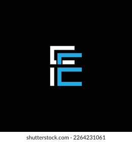 EF or FE abstract outstanding professional business awesome artistic branding company different colors illustration logo