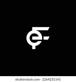 EF or FE abstract outstanding professional business awesome artistic branding company different colors illustration logo