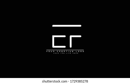 EF FE abstract vector logo monogram template