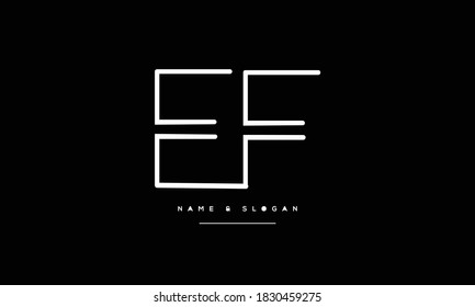 EF ,FE ,E ,F  abstract Letters Logo Monogram