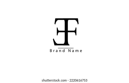 EF FE E F abstract vector logo monogram template