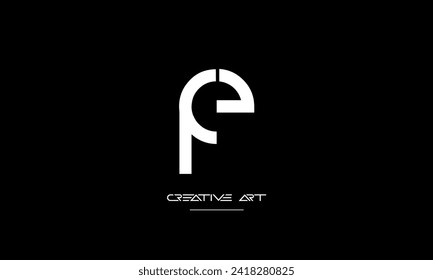 EF, FE, E, F abstract letters logo monogram