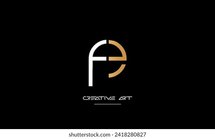 EF, FE, E, F abstract letters logo monogram