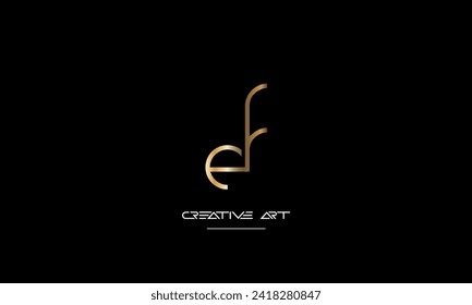 EF, FE, E, F abstract letters logo monogram