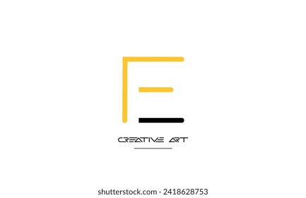EF, FE, E, F abstrakte Buchstaben Logo-Monogramm