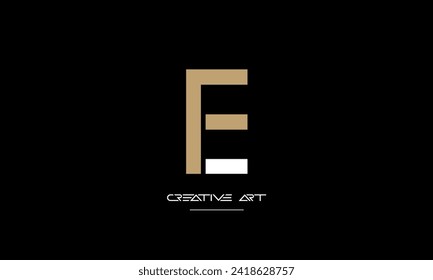 EF, FE, E, F abstract letters logo monogram