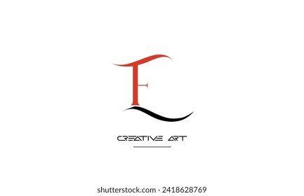 EF, FE, E, F abstract letters logo monogram
