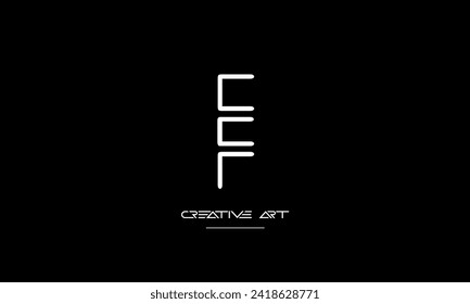 EF, FE, E, F abstract letters logo monogram