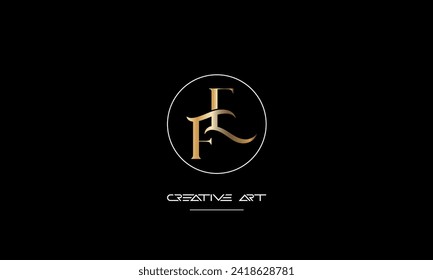 EF, FE, E, F abstract letters logo monogram