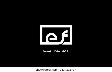 EF, FE, E, F abstract letters logo monogram