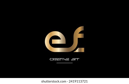 EF, FE, E, F abstract letters logo monogram
