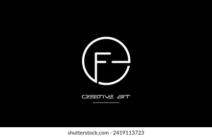 EF, FE, E, F abstract letters logo monogram