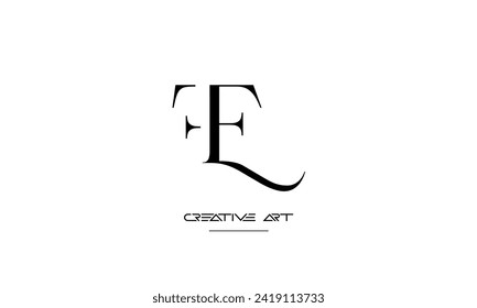 EF, FE, E, F abstract letters logo monogram