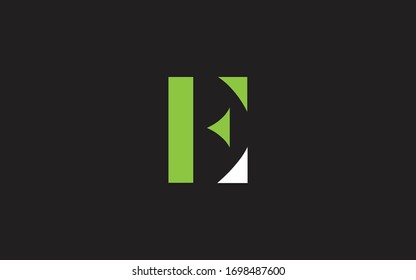 EF or FE and E or F Letter Initial Logo Design, Vector Template