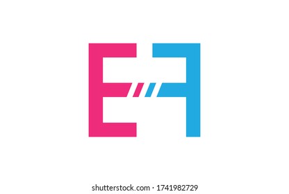 EF- oder FE-Letter-Initial-Logo-Design, Vector-Vorlage