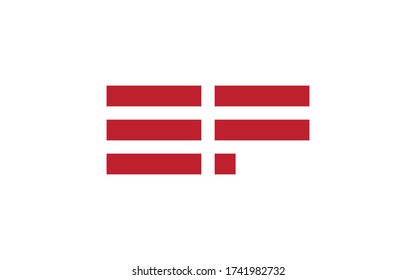 Diseño de logotipo inicial de carta EF o FE, plantilla de vector