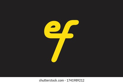 ef or fe Letter Initial Logo Design, Vector Template