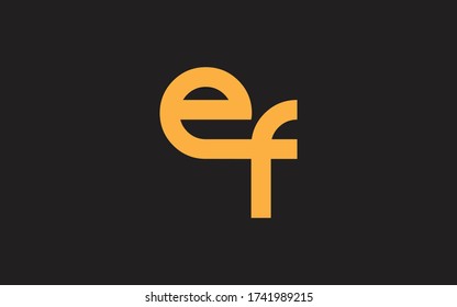ef or fe Letter Initial Logo Design, Vector Template