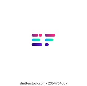 EF, FE letter logo design template elements. Modern abstract digital alphabet letter logo