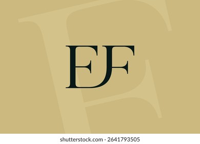 EF or FE letter logo icon design. Classic style luxury initials monogram.