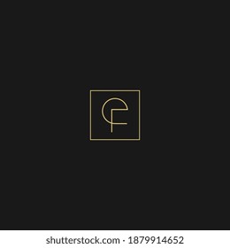 EF FE logo with cute initials in minimal style and Luxury creative design