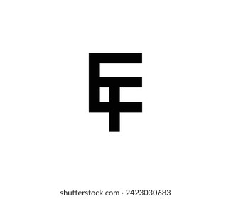 EF FE logo design vector template