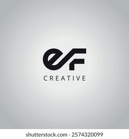 EF FE Modern Creative Minimal Business Letter Logo Design Vector Icon Symbol.