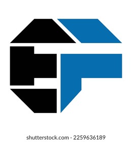 Plantilla de logotipo de carta moderna EF FE