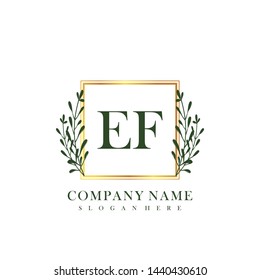 EF Initial beauty floral logo template