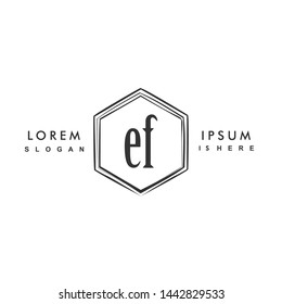 EF Initial beauty monogram logo vector