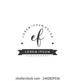EF Initial beauty monogram logo vector