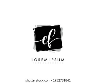 EF Initial beauty monogram logo vector