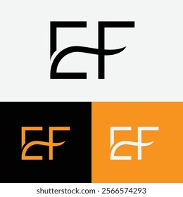 ef Initial letter logo symbol design