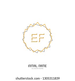 EF Initial logo template vector